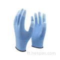 Gants de travail personnalisés HESPAX PU de sécurité anti-coupe enduit